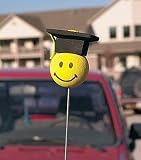 6 Smile Face Graduation Antenna Toppers