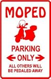 MOPED PARKING ONLY bike street sign