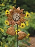 The Encore Group Metal Sunflower Birdfeeder Stake