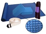 GOGO Select Basic Navy Yoga Kit with Sticky Mat, Blocks, Strap & Mat Bag