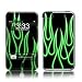 Green Neon Flames Design Apple iPod Touch 2G (2nd Gen) / 3G (3rd Gen) Protector Skin Decal Sticker