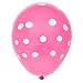 Unique Polka Dots Hot Pink Latex Balloons - 12