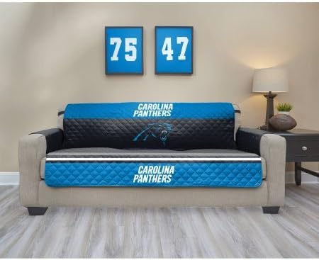 NFL Licensed TPU Lamination Waterproof Furniture Protector, Sofa, Carolina Panthers | 12.00 x 10.00 x 10.00 Inches