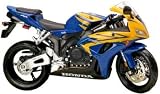 2007 Honda CBR 1000RR Diecast Motorcycle Model 112 scale die cast by Maisto Blue Yellow 31151