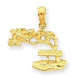 14k Gold Jamaica with Cypress Tree Pendant