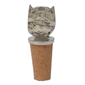 Natural Life WST005 2-3 4-Inch by 1-Inch Wine Stopper, 1-Pack, Silver and Cork