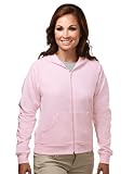 Tri-Mountain Womens cotton/poly full zip hooded sweatshirt - PINK - 3XL