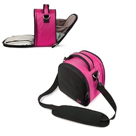 Vangoddy Laurel Magenta Compact Entry Level Canon DSLR and SLR Camera Bag (Pink)