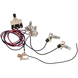 1 set Wiring Harness Prewired 2v2t 3way Toggle Switch Jack 500k Pots for Gibson Replacement Guitar
