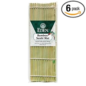 Eden Sushi Mats, Bamboo, Units (Pack of 6) by Eden