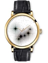 SPRAWL Aanalog Fashion Series Gold Ladies Watches of Genuine Black Leather Strap,Unique Wrist Watch for Women Girls Designed with Circles with picks and points
