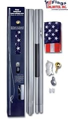 Flagpole Sectional 20 ft. Flag Pole Kit With 3 x 5 ft. USA Flag SALE!!!