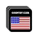 US Flag - Country Club, Florida (FL) Set of 4 Mini-Mousepad Coasters