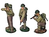 William Britain World War II 54mm Figures US 30TH INFANTRY DIV- COVER FIRE SET NO 1(3 FIGURES)