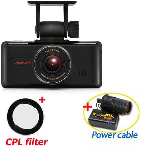 Powerucc PANORAMA 2S Full HD(1080p, 30fps) SONY COMS Dashcam Car Blackbox DVR recorder + Multi Safer + CPL Filter