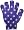 Spa Sister Bathing Gloves Purple with Pink Dots