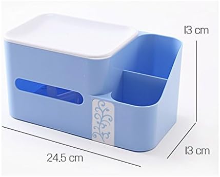 Blue Multi-function Tissue Box Elevating Gear &amp; Office Storage Plastic Organizer Chois®