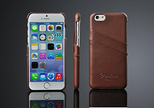 Iphone6 Leather Case By Cratus Case, Iphone 6 4.7 Case with 2 Card Slots, Soft Case, Bumper Protection Case. (Brown)