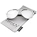 Modern Flat Top Crossbar Mirror Lens Metal Square Aviator Sunglasses 59mm (Silver-Shiny Black/Silver Mirror)