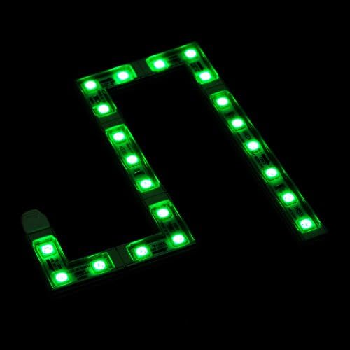 GALAXY LED Lego-Like Rigid Block Bar (Green, 8") - IP67 Waterproof Dustproof High-Quality Rigid Single Color LED Strip/Self-Install/Sleek, for Windows/Displays/Showcases/Frames