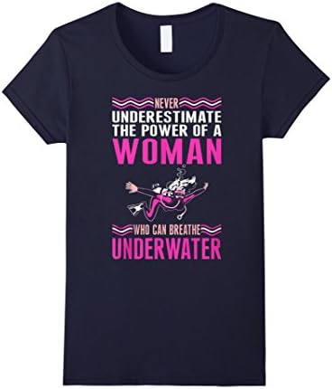 Women's Woman who can breathe underwater T-Shirt XL Navy