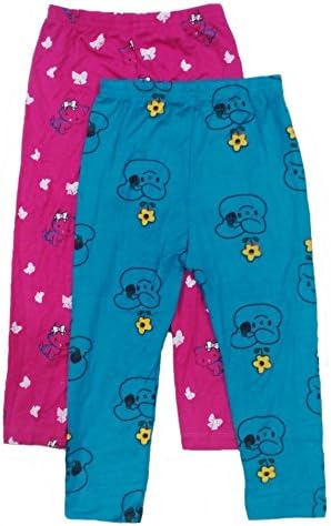 Tonpalm tall leggings cotton yoga pants for kids,little girls size 2-8 years (XXL, 2 Pack/Assort)