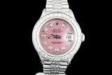 Rolex Ladies Wgss String Datejust Watch Pink Diamond