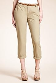 Indigo Collection Pure Cotton Turn Up Hem Chinos with Belt