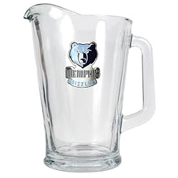 Memphis Grizzlies NBA 60oz Glass Pitcher - Primary Logo by Great American Products