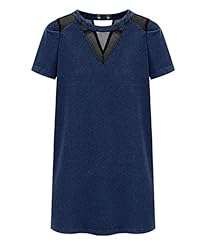 Sophisticated Cotton/Denim Short Sleeves Bodycon Dress 