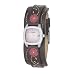 Fossil JR8780 Ladies Brown Leather Floral Stitch Strap Watch with Pink Analog Dial