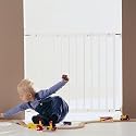 Extending White Wooden Baby Stair Gate