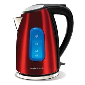 Morphy Richards Accents Jug Kettle, Translucent Red