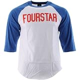 Fourstar League 3/4 Sleeve Raglan T-Shirt - White/Royal 108187