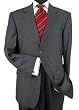 Presidential Suit Signature Collection Mens Suit Italian Merino Wool 140s Two Button Jacket Flat Front Pants Business Suit Charcoal Gray