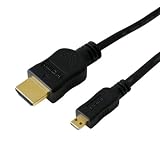 PLANEX スマートフォン/デジタルカメラ対応 HDMI(Aタイプ)-マイクロHDMI(Dタイプ) 3層シールドハイスピードイーサネットケーブル2m PL-HDMI02E-AD