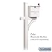 Salsbury Industries, White 4370WHT Deluxe Post 1 Sided In-Ground Mounted for Roadside Mailbox