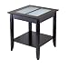 Winsome Wood Syrah End Table with Frosted Glass, Shelf