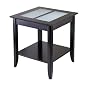 Syrah End Table with Frosted Glass, Shelf