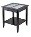 Syrah End Table with Frosted Glass, Shelf