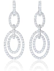 Diamond 18k White Gold Dangle Earrings