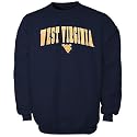 West Virginia Mountaineers Navy Blue Arch Logo Classic Fleece Sweatshirt