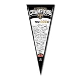NFL スーパーボウル 2010 チャンピオン セインツ・サインプリント入り ペナント 【第44回 スーパーボウル記念グッズ】