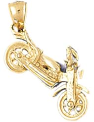 Dazzlers Solid 14k Gold 3D Motorbike Charm Pendant Available in three colors from jewelsberry (weights: 3.1 grams only)