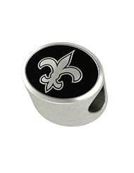 New Orleans Saints NFL Jewelry and Bead Fits Most European Style Bracelets. High Quality Bead in Stock for Immediate Shipping