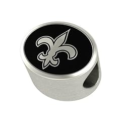 New Orleans Saints NFL Jewelry and Bead Fits Most European Style Bracelets. High Quality Bead in Stock for Immediate Shipping