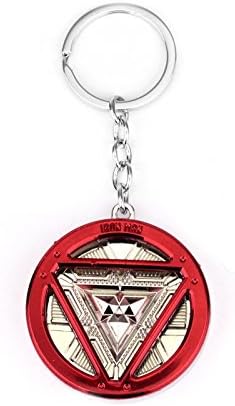 Movie Series Keychain Marvel Comics The Avengers Iron Man Power Reactor Metal Pendant Keychain