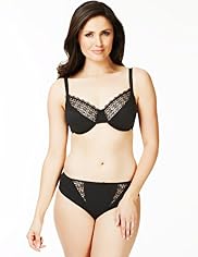 Ornate Guipure Embroidery Underwired Minimiser C-GG Bra