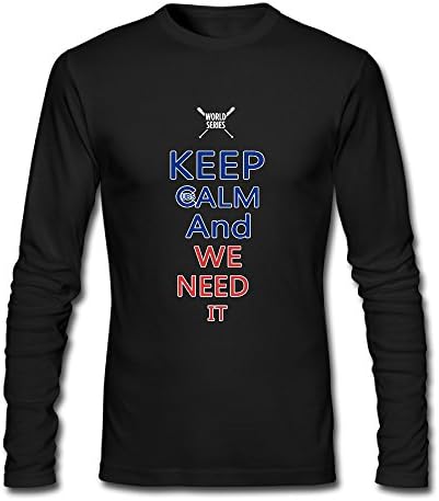 Sunflower Men Long Sleeved Tshirt Fashion Keep Calm And We Need It Black SizeL
