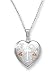 Sterling Silver Engraved Cross Heart Locket, 18